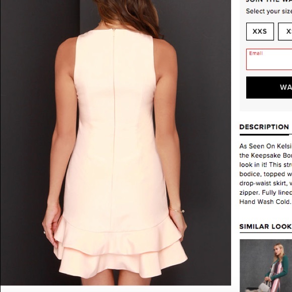 Keepsake - Light Peach Dress - Picture 3 of 5